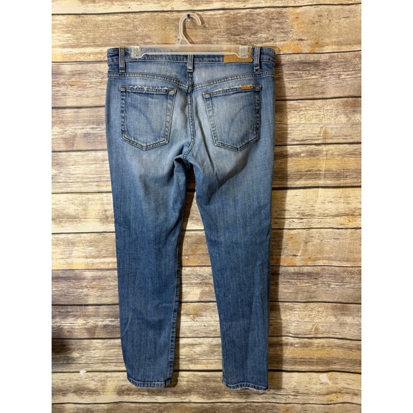 Joe's Jeans Mazy Easy High Water Distressed Skinny Jeans Blue 26 Relaxed Ripped - Picture 3 of 7